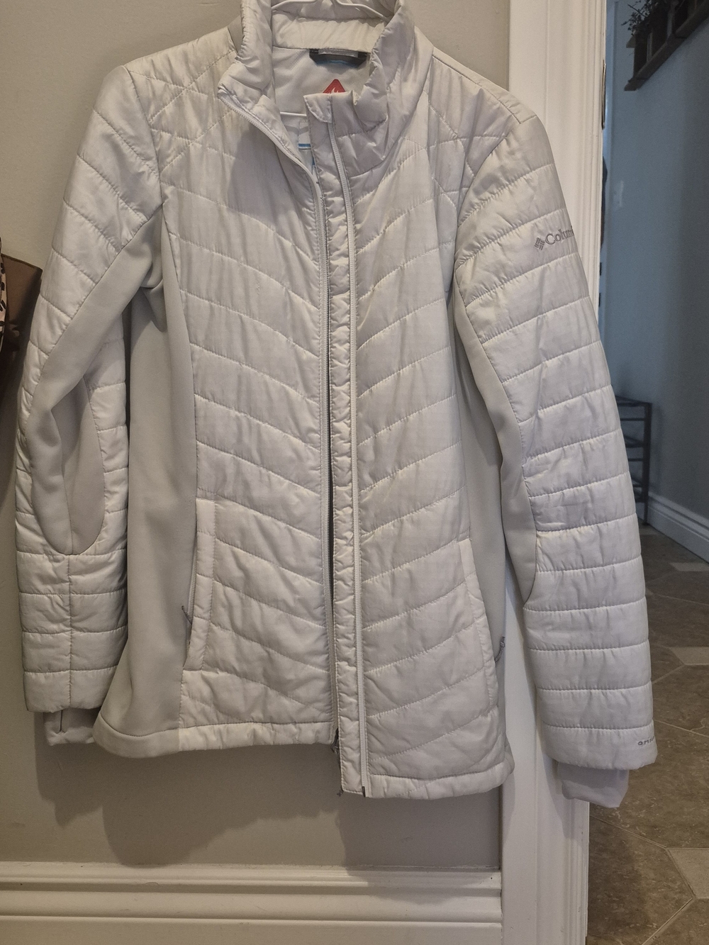 Columbia Women's White Quilted Hybrid Jacket Womens S